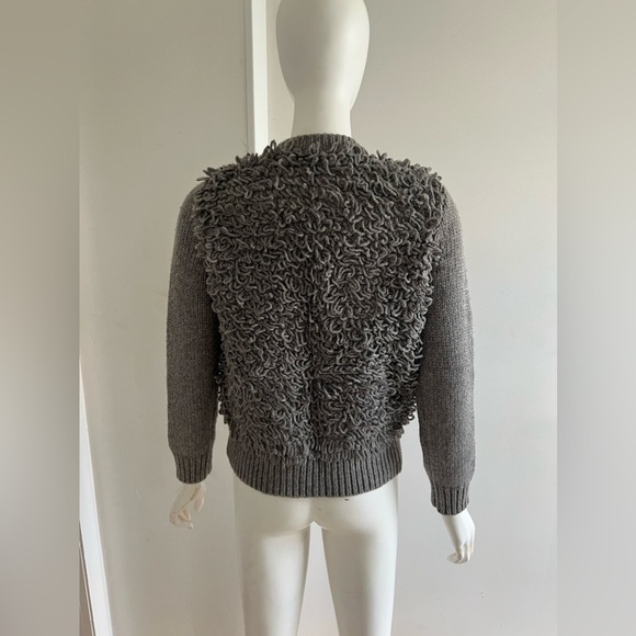 Madewell Fringe Loop Full Zip Sweater Cardigan Gray Jacket Size XS Alpaca Wool - Picture 3 of 7